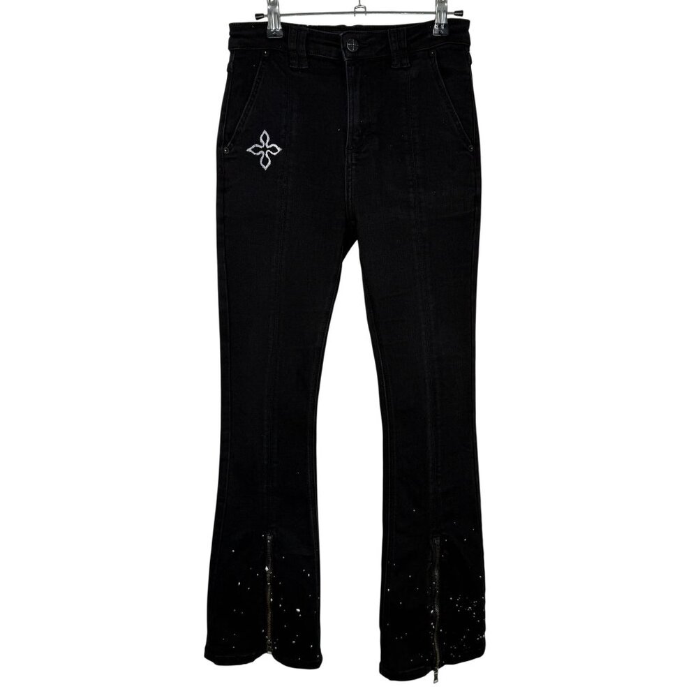 SMFK Plan D Black Stretch Flare Leg Jean, 2